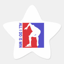 Het koele Ritmische design van de snelheidsschaats Ster Stickers