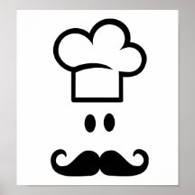Het kokende pet van de chef-kok poster