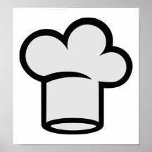 Het kokende pet van de chef-kok print