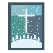 Het Kruis van Kerstmis Wens Kaarten