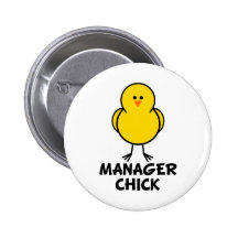 Het Kuiken van de manager Speld Buttons