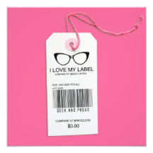 Het Label van Geek van Girly Fotoprints