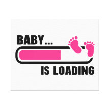 Het laden van het baby stretched canvas afdrukken