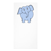 Het leuke Blauwe Beeldverhaal van de Olifant Foto Wenskaarten