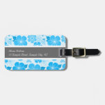 Het leuke blauwe Label van de bloemenBagage luggage tags