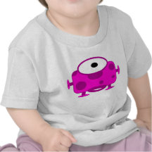Het leuke Fuchsiakleurig Monster van de Cartoon Shirt