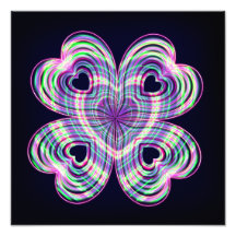 Het leuke Neon Aangestoken Ontwerp van het Hart Gi Foto