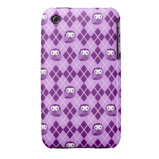 Het leuke Paarse Geval van iPhone van het Patroon  iPhone 3 Cover