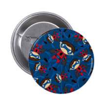 Het leuke Patroon van de Jongen Superhero Speldbutton