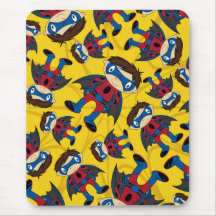 Het leuke Patroon van de Jongen Superhero Muis Mat