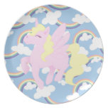 Het leuke Patroon van de Regenboog borden