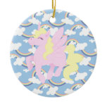Het leuke Patroon van de Regenboog met Roze Eenhoo ornamenten