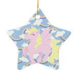 Het leuke Patroon van de Regenboog met Roze Eenhoo ornamenten