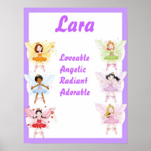 Het leuke Poster van de Kunst van de Naam van Girl