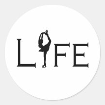 Het LEVEN (de Schaatser van het Cijfer) Ronde Sticker
