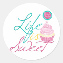 Het leven is Zoet Ronde Stickers