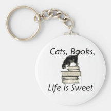 Het Leven van de Boeken van katten is Zoet Sleutelhangers