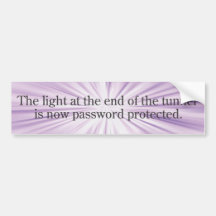 Het licht aan het eind van de tunnel bumperstickers