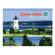 Het Licht van de Haven van Edgartown, Martha's Vin Wens Kaarten