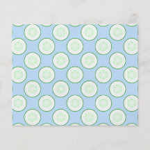 Het lichtblauwe en Groene Patroon van de Komkommer Folder Ontwerp