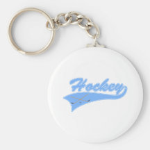 Het lichtblauwe Logo van het Hockey Sleutelhangers