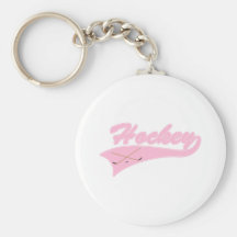Het lichtrose Logo van het Hockey Sleutel Hanger
