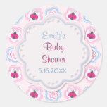 Het lieveheersbeestje bloeit Baby shower - pas aan Ronde Sticker