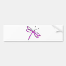 Het Lint Dragonfly1 van Kanker van de borst Bumperstickers