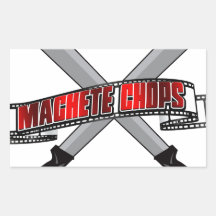 Het Logo van de Karbonades van de machete Rechthoekvormige Stickers