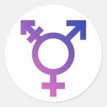 Het Logo van het Symbool van de transsexueel Ronde Sticker