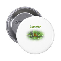 Het Logo van Tanager van de zomer Button