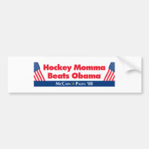 Het Mamma van het hockey slaat Obama Bumperstickers