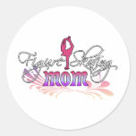 Het Mamma van kunstschaatsen Ronde Stickers