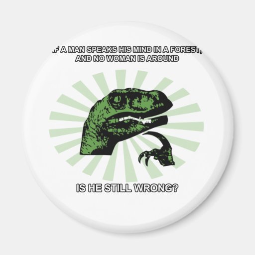 Het Man en de Vrouwen van Philosoraptor Koelkast Magneten