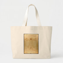 Het Man van Vitruvian door Leonardo da Vinci Canvas Tassen