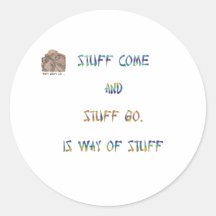 Het materiaal komt en het materiaal gaat, is het d ronde sticker