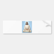 Het mediteren van Jesus met Om Bumpersticker