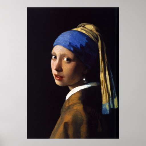 Het meisje met de Oorring Johannes Vermeer van de  Print