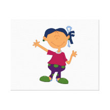 Het Meisje van de cartoon Gallerij Wrap Canvas