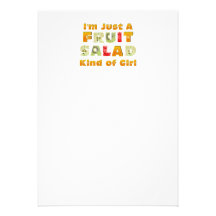 Het Meisje van de Fruitsalade van het T-SHIRT Uitnodiging