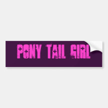 Het Meisje van de Staart van het pony Bumpersticker