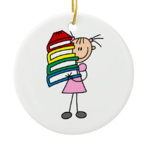 Het Meisje van de stok met Boeken ornamenten