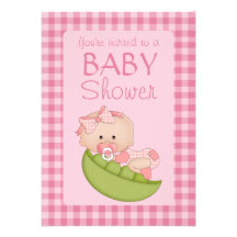 Het Meisje van het baby in een Uitnodiging van de 