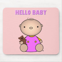 Het Meisje van het Baby van Hello Muismat