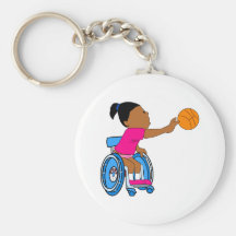 Het meisje van het basketbal sleutel hangers