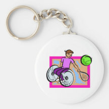 Het Meisje van het tennis Sleutelhangers