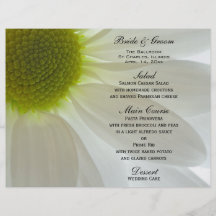 Het Menu van het Huwelijk van de Bloemblaadjes van Persoonlijke Folder