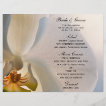 Het Menu van het Huwelijk van de Elegantie van de  Fullcolor Folder