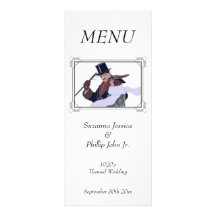 het Menu van het Huwelijk van het Thema van jaren  Reclamekaarten