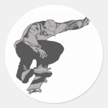 Het met een skateboard rijden ronde stickers